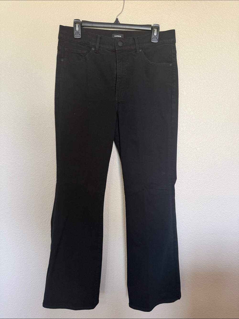 Express High Rise Black Flare Leg Jeans